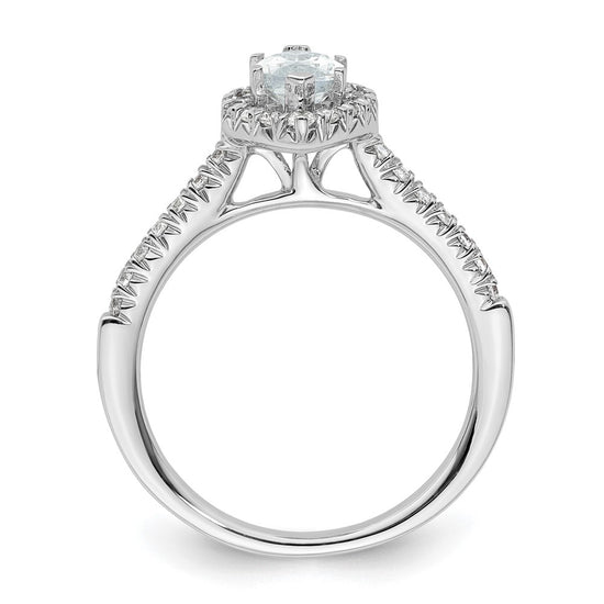 Marquise Halo Diamond Semi-mount Engagement Rings