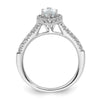 Marquise Halo Diamond Semi-mount Engagement Rings