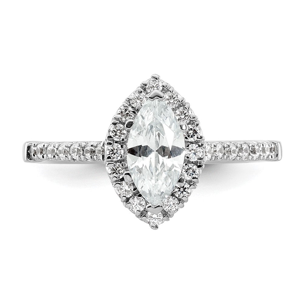 Marquise Halo Diamond Semi-mount Engagement Rings