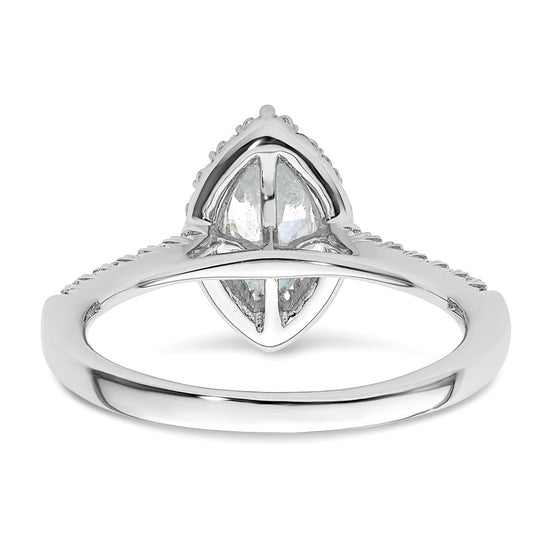 Marquise Halo Diamond Semi-mount Engagement Rings