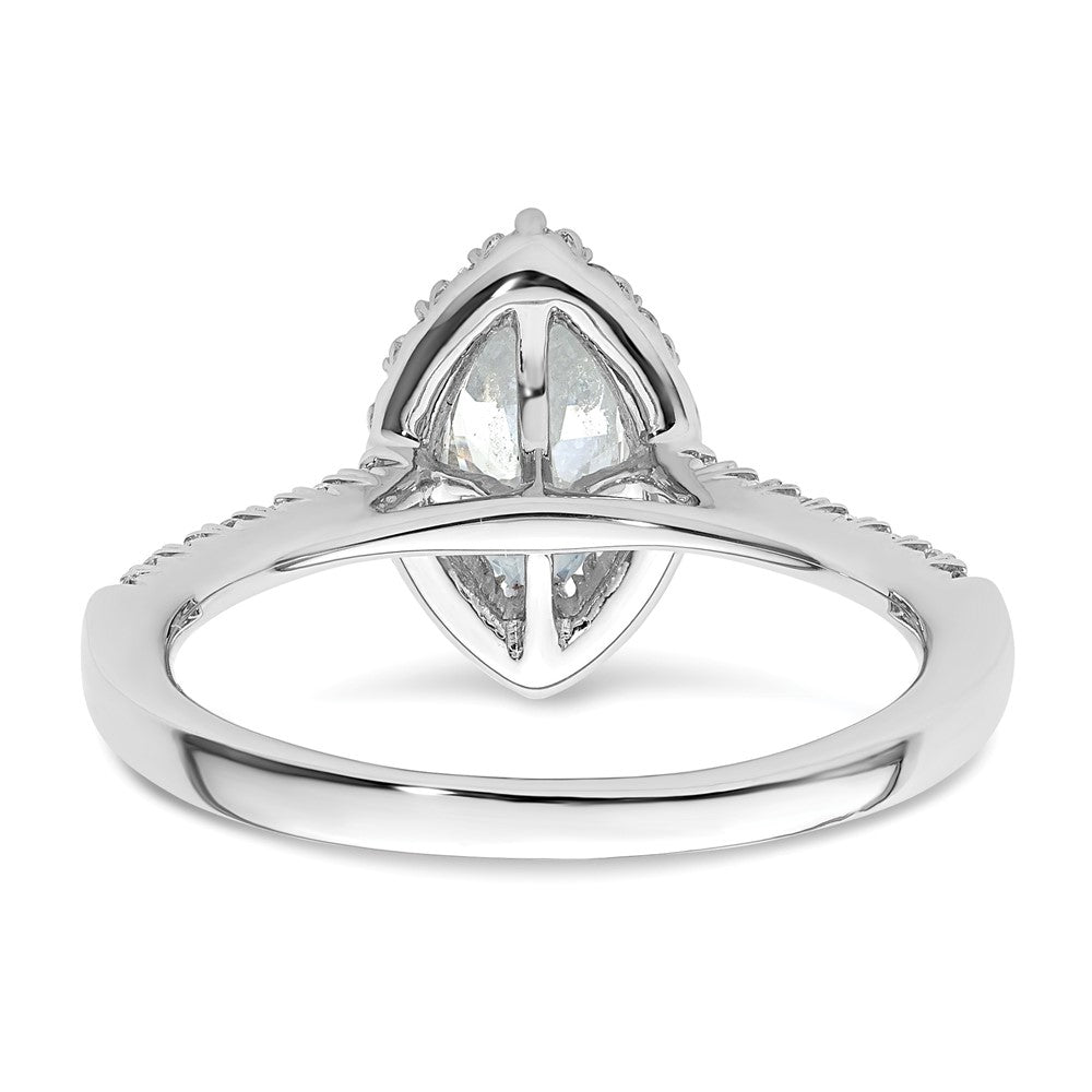 Marquise Halo Diamond Semi-mount Engagement Rings