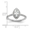 Marquise Halo Diamond Semi-mount Engagement Rings