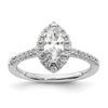 Marquise Halo Diamond Semi-mount Engagement Rings