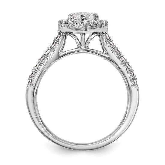 Marquise Halo Diamond Semi-mount Engagement Rings