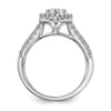 Marquise Halo Diamond Semi-mount Engagement Rings