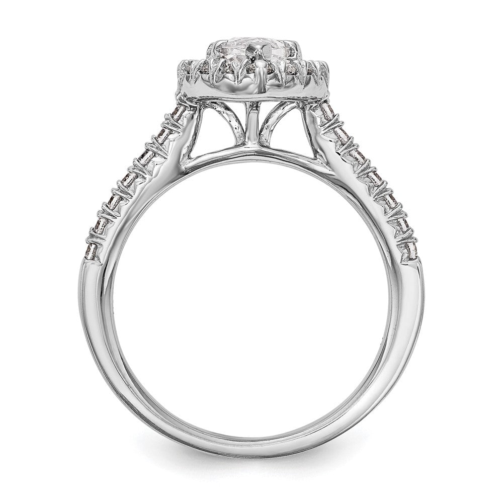 Marquise Halo Diamond Semi-mount Engagement Rings