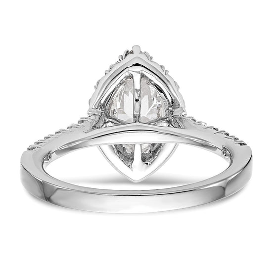 Marquise Halo Diamond Semi-mount Engagement Rings