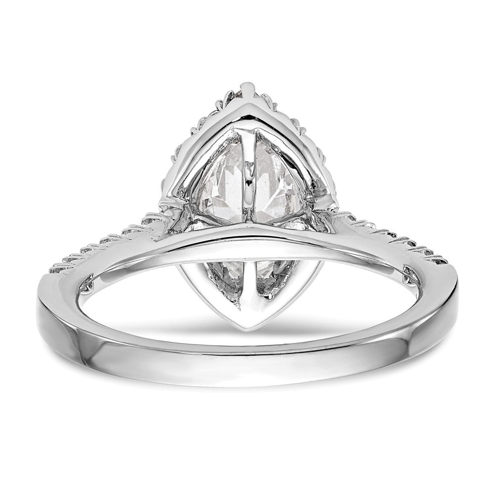 Marquise Halo Diamond Semi-mount Engagement Rings