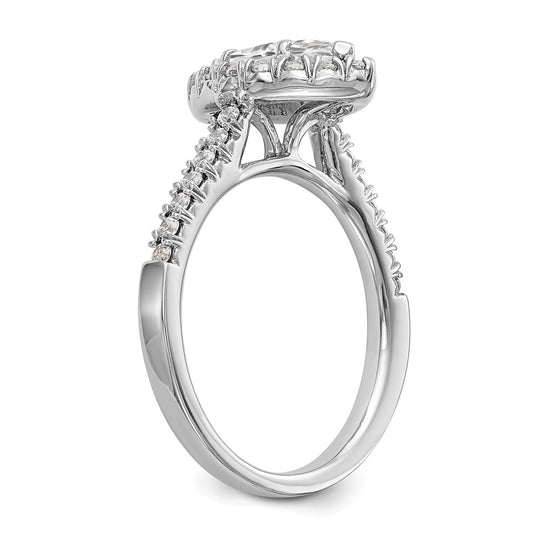 Marquise Halo Diamond Semi-mount Engagement Rings