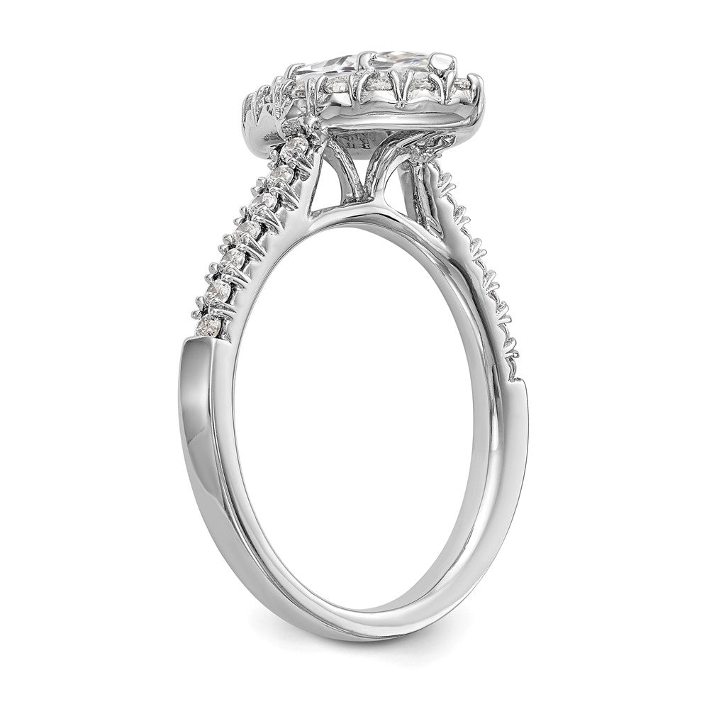Marquise Halo Diamond Semi-mount Engagement Rings