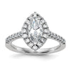 Marquise Halo Diamond Semi-mount Engagement Rings