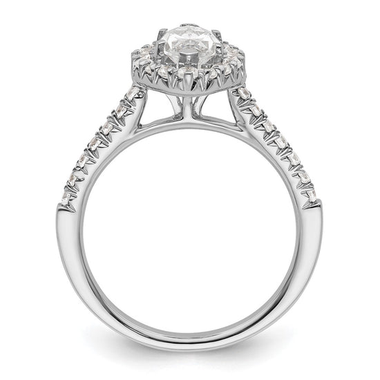 Marquise Halo Diamond Semi-mount Engagement Rings
