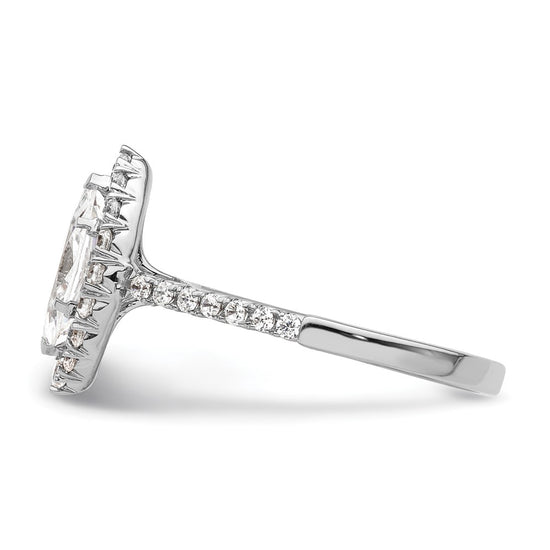 Marquise Halo Diamond Semi-mount Engagement Rings