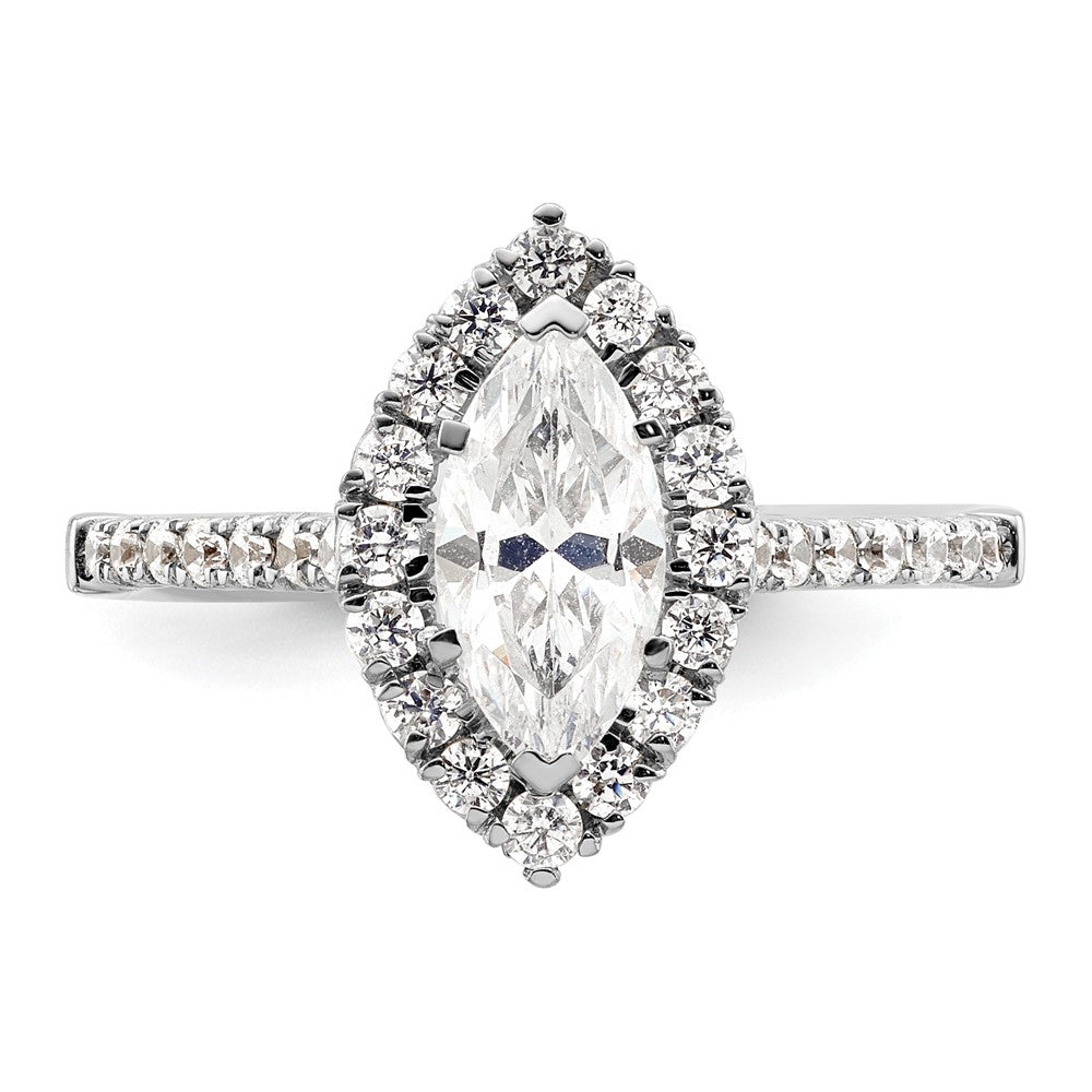 Marquise Halo Diamond Semi-mount Engagement Rings