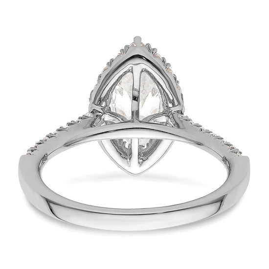 Marquise Halo Diamond Semi-mount Engagement Rings