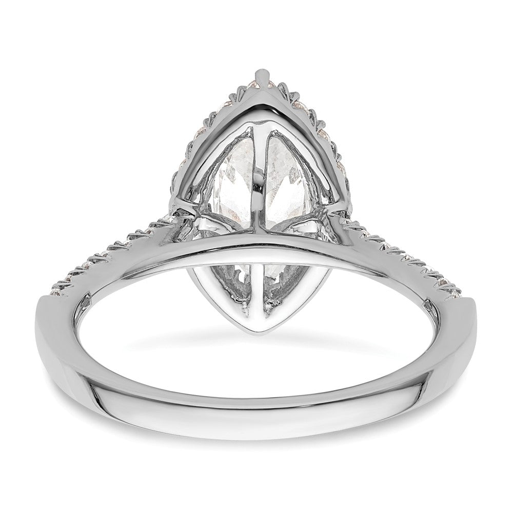 Marquise Halo Diamond Semi-mount Engagement Rings