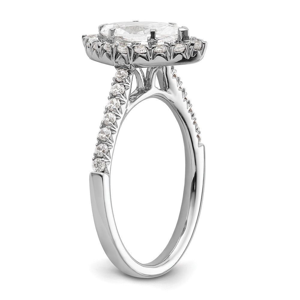 Marquise Halo Diamond Semi-mount Engagement Rings