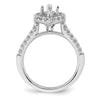 Marquise Halo Diamond Semi-mount Engagement Rings