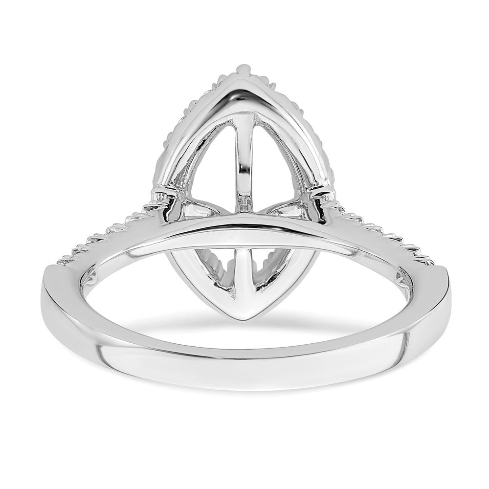 Marquise Halo Diamond Semi-mount Engagement Rings