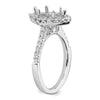 Marquise Halo Diamond Semi-mount Engagement Rings