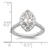 Marquise Halo Diamond Semi-mount Engagement Rings