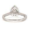 Pear Halo Diamond Semi-mount Engagement Rings
