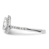 Pear Halo Diamond Semi-mount Engagement Rings