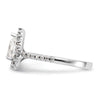Pear Halo Diamond Semi-mount Engagement Rings