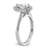 Pear Halo Diamond Semi-mount Engagement Rings