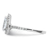 Pear Halo Diamond Semi-mount Engagement Rings