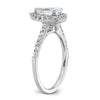 Pear Halo Diamond Semi-mount Engagement Rings
