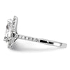 Pear Halo Diamond Semi-mount Engagement Rings