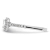 Heart Halo Diamond Semi-mount Engagement Rings