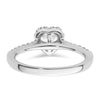 Heart Halo Diamond Semi-mount Engagement Rings