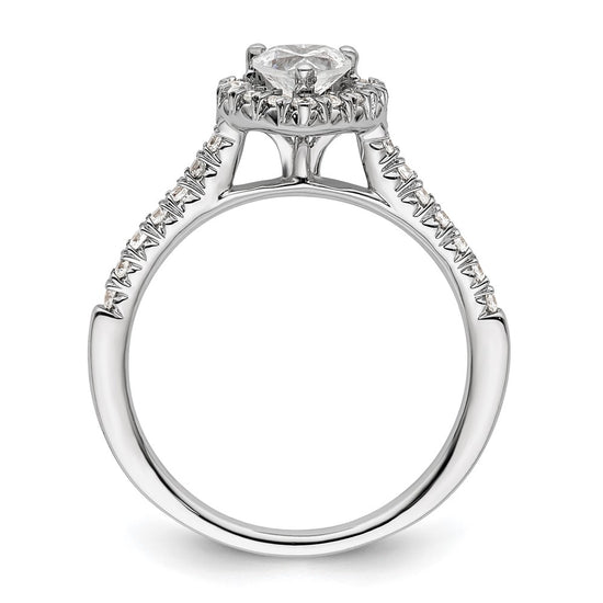 Heart Halo Diamond Semi-mount Engagement Rings