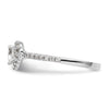Heart Halo Diamond Semi-mount Engagement Rings