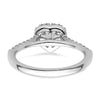 Heart Halo Diamond Semi-mount Engagement Rings