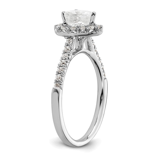 Heart Halo Diamond Semi-mount Engagement Rings