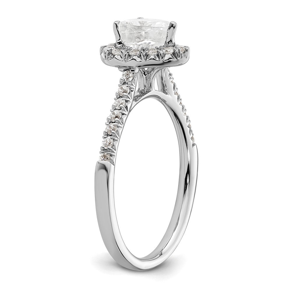Heart Halo Diamond Semi-mount Engagement Rings