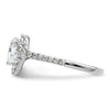Heart Halo Diamond Semi-mount Engagement Rings