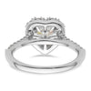 Heart Halo Diamond Semi-mount Engagement Rings