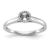 Diamond Halo Semi-Mount Engagement Rings