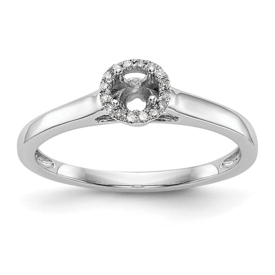 Diamond Halo Semi-Mount Engagement Rings