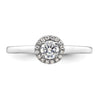 Diamond Halo Semi-Mount Engagement Rings