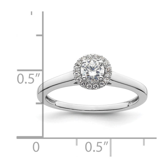 Diamond Halo Semi-Mount Engagement Rings