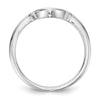 14k White Gold Contoured Wedding Band