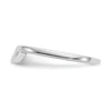 14k White Gold Contoured Wedding Band