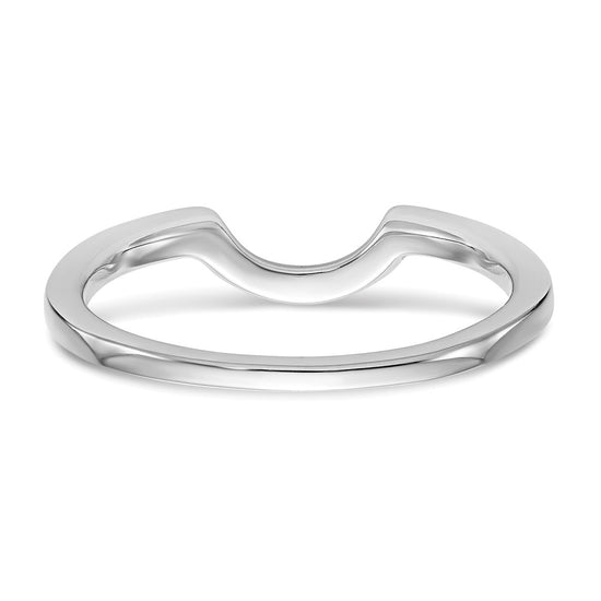 14k White Gold Contoured Wedding Band