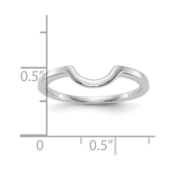 14k White Gold Contoured Wedding Band