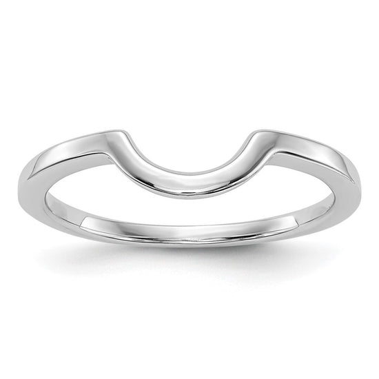 14k White Gold Contoured Wedding Band